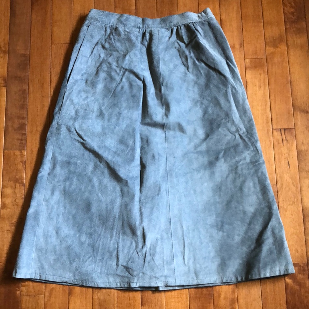Vintage 70s genuine suede gray skirt